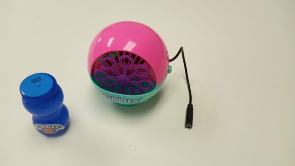 Switch operated bubble machine