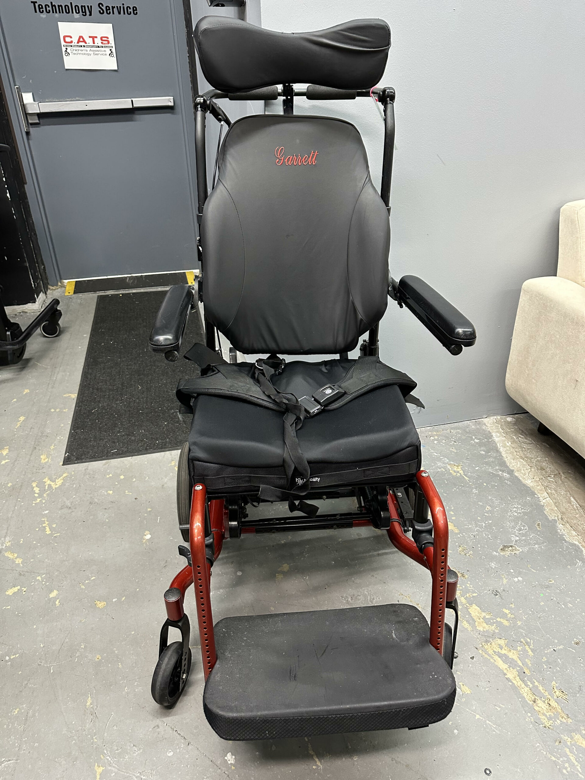 Focus CR tilt in space rigid frame wheelchair, 16" wide Children