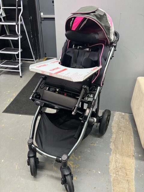 Zippie Voyage adaptive stroller, 8" wide