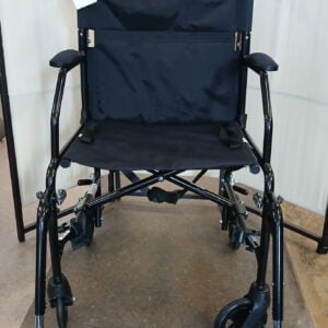 Medline Light weight folding transport wheelchair, 18" wide