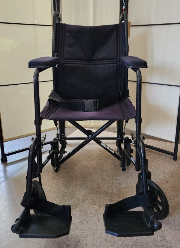 Drive Steel Transport Wheelchair, folding frame  16" wide