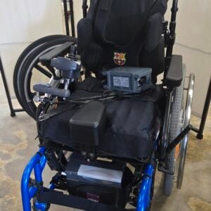 Ti-Lite Aero Folding wheelchair w/ Alber Power E-fix wheels & std wheels, 15" wide