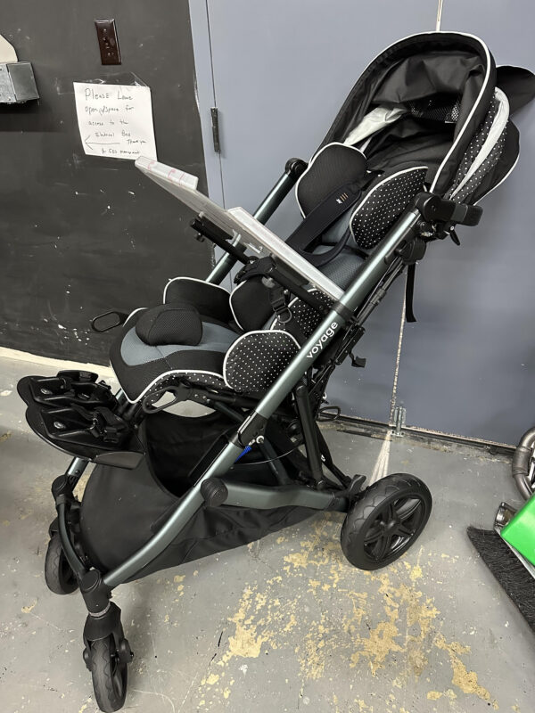 Voyage adaptive stroller with moderate seating, 11" wide