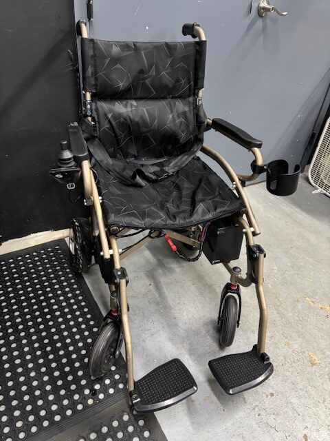 Lightweight Folding Power wheelchair, 17" wide