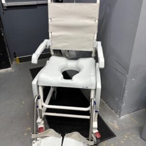 Ocean VIP Dual rolling shower/commode chair, 18" wide