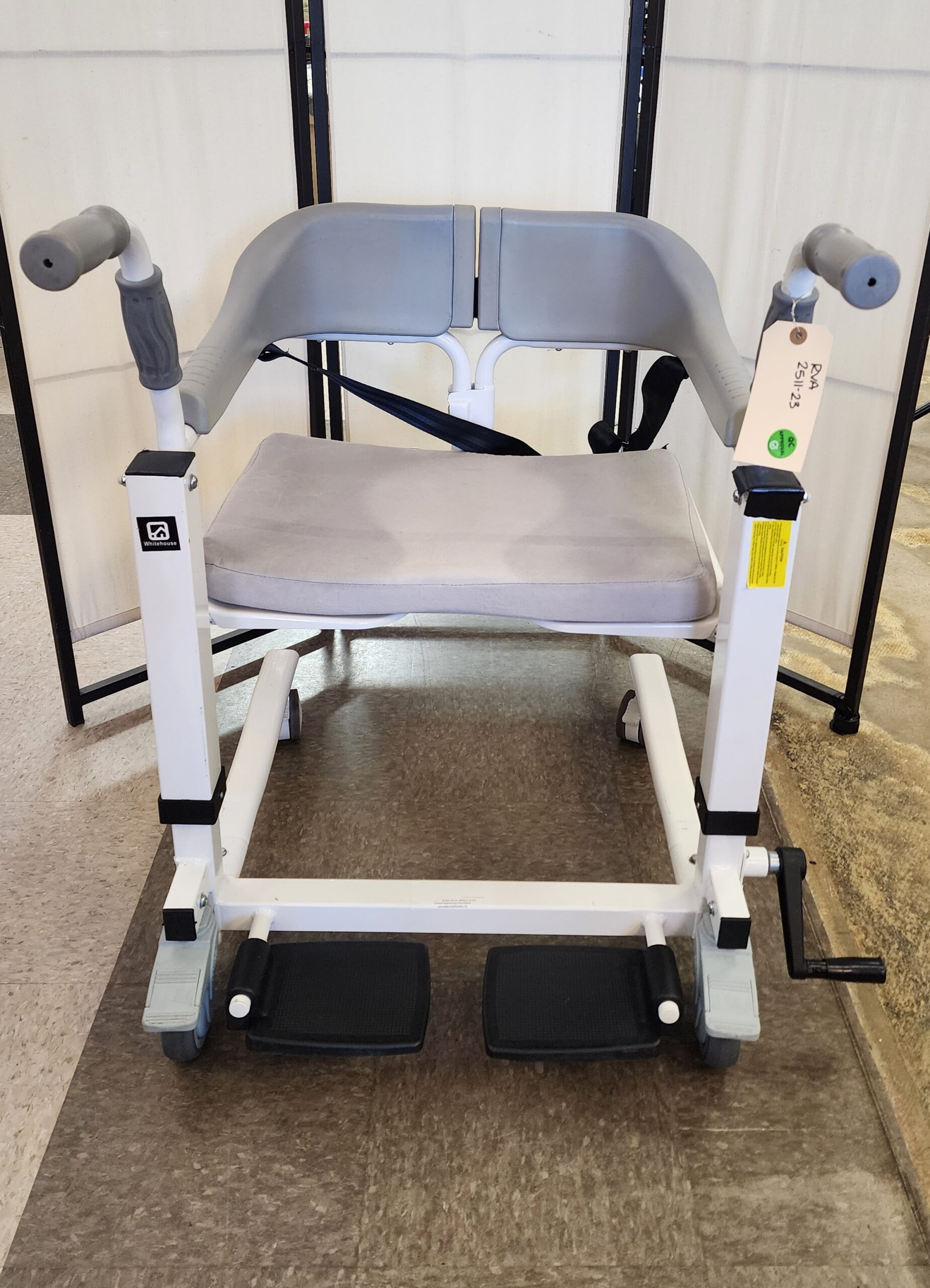 Whitehouse Portable Patient Lift Chair- Shower chair w/potty Transport