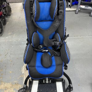 Zippie Voyage with moderate seating on JCM high-low base, 10" wide