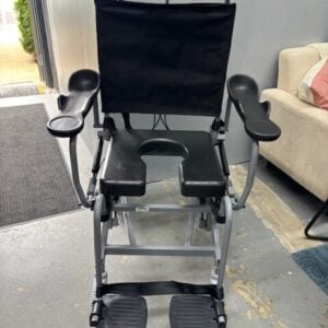 Rolling Shower/Commode chair, 18" wide