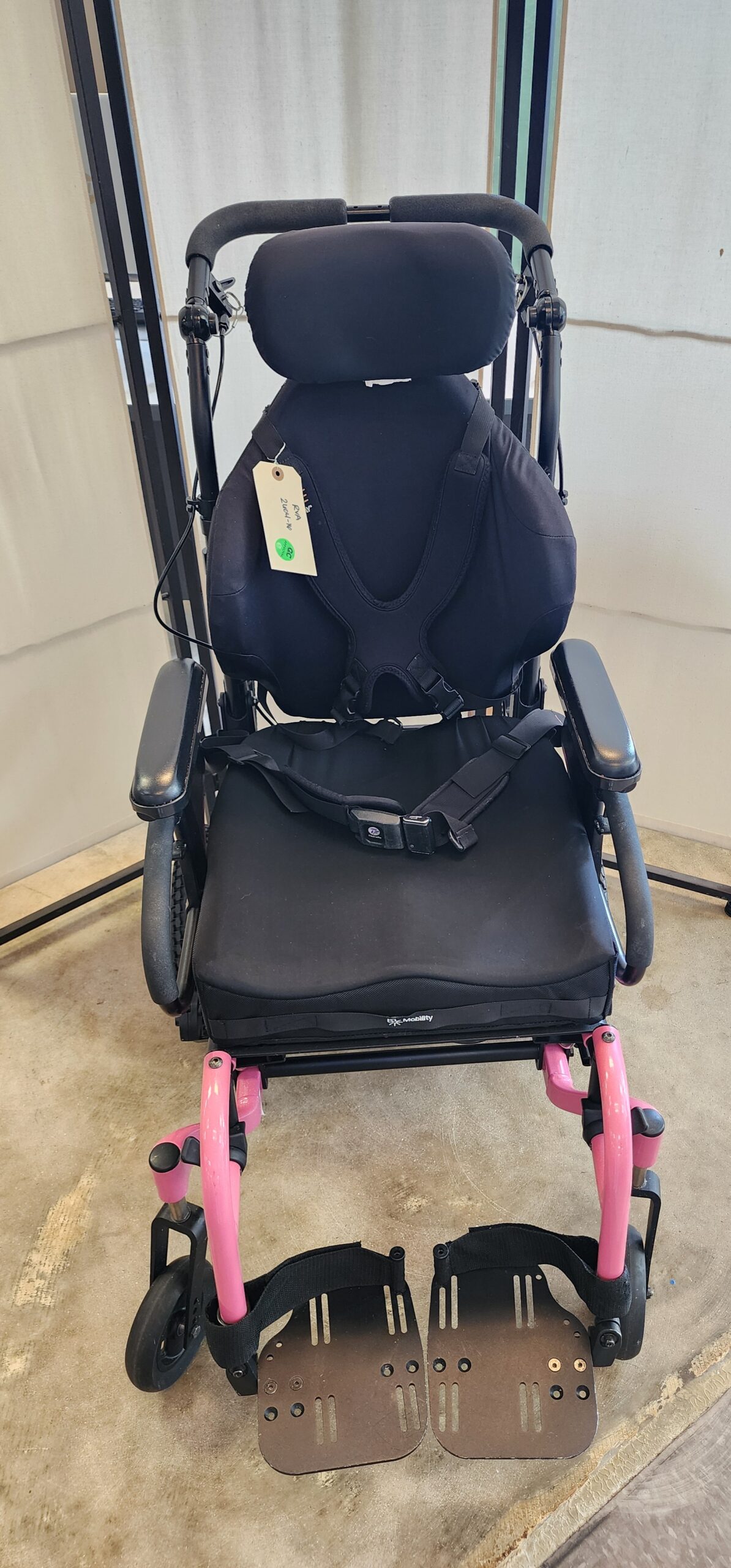 Quickie Iris tilt in space wheelchair, 16" wide