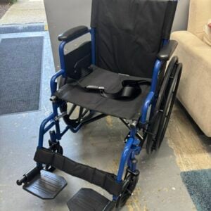Drive Blue Streak Folding manual wheelchair, 18" wide